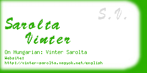 sarolta vinter business card